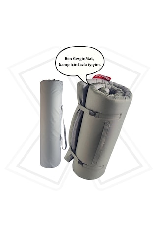 Xpermate Gezginmat Kamp Yatağı Çift Kişilik Taşıma Çantalı Kamp Matı 120 x 180 x 6 CM Antrasit
