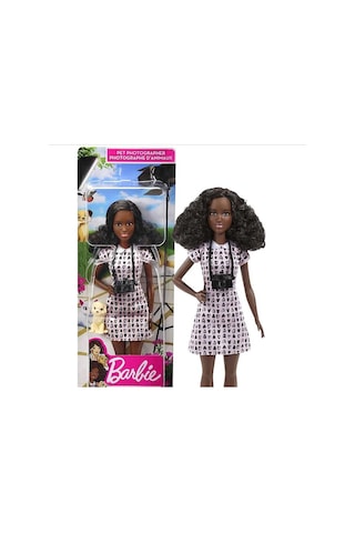 Barbie Meslekler Kariyer Bebekleri Fotoğrafçı Zenci Barbie Köpeği