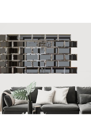 Ayna - 10'Lu Takım Tuğla Modelli Ayna - 25Cm X 12,5Cm Çok Renkli