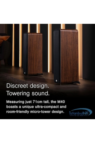 Q Acoustics M40 Hd Wireless Raf Tipi Hoparlör Müzik Seti Ceviz