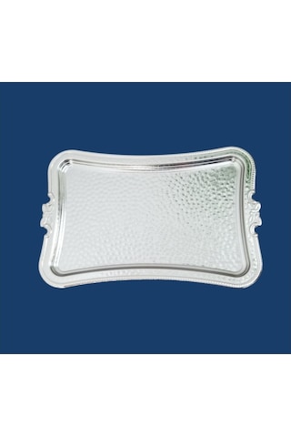 Akıllıelma-cooker Ckr3342 Sunum Tepsisi Dövme Desenli Dikdörtgen Gümüş 0157 Gümüş