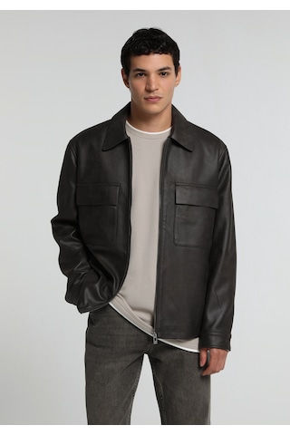 Colin's Colins Regular Fit Shirt Neck Fermuarlı Astarlı Erkek Kahverengi Mont Pu Cl1082377 Q1.v1 Dbr