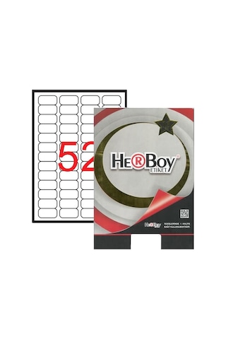Herboy Hb 1052 46,4mmx21,2mm Beyaz Laser Etiket