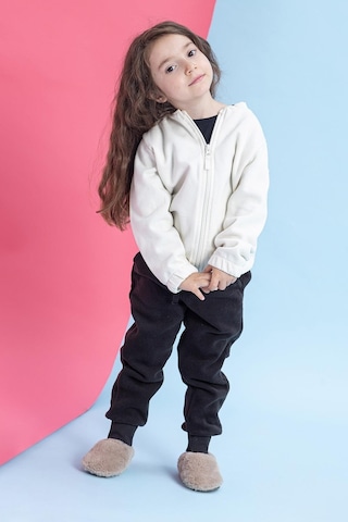 Hopfrög Kids Furry Bej Kürk Barefoot Patik Bej