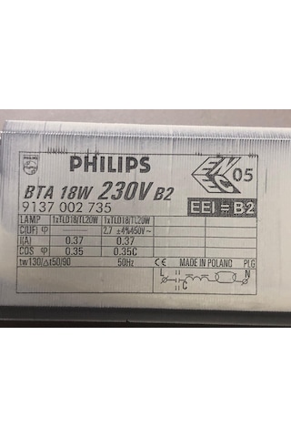 Phılıps 18w Mekanik Balast