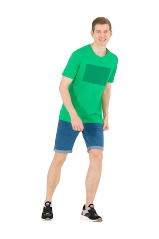 Bisiklet Yaka Erkek T-shirt Yeşil