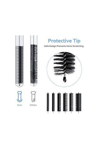 Temizleme Fırçası Pipet Fırçası Şişe Fırçası Tüp Fırçası Pipet Temizleme Fırçası Naylon Tüp Fırçası Siyah