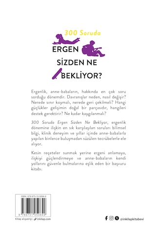 İnkılap Kitabevi 300 Soruda Ergen Sizden Ne Bekliyor