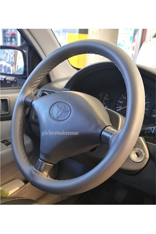 Gri Renk Dikme Direksiyon Kılıfı Kokusuz Terletmez Soft Gri Ipli