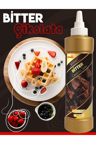 Bitter Çikolata Sos - Waffle & Krep & Pankek& Tatlı & Dondurma & Kruvasan Sos - 900 Gr