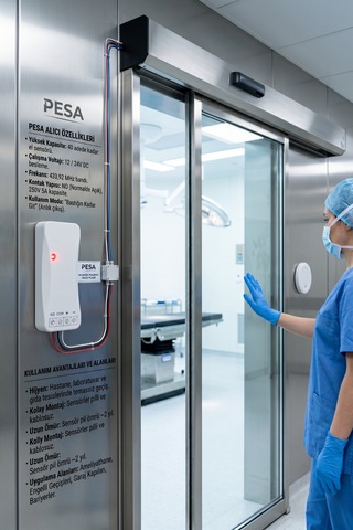 Pesa Kablosuz Pilli El Sensörü Alıcı Modülü Rf Röle Temassız Kapı Açma Otomasyon Ünitesi