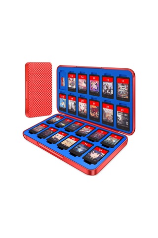 24 Kartuş Yuvası Ve 24 Micro Sd Kart Depolamalı Switch Oyun Tutucu Kılıf, İnce Taşınabilir Oyun Düzenleyici Sey