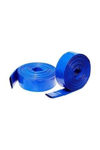 Yassı Su Hortumu - Tekstil Örgüye Pvc Plastik Kaplanmış - 5" - Layflat Hortum - 50 Mt - Geçme Çapı 125 Mm