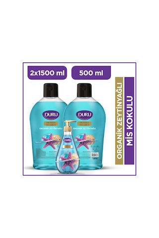 Duru Organik Zeytinyağlı Okyanus Sıvı Sabun 2 x 1500 ML + 500 ML