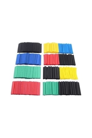 Renkli Isıyla Daralan Makaron Seti - 530 Adet Belirtilmemiş Belirtilmemiş Siyah