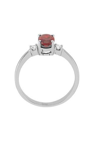 Sirius Pırlanta Ve Oval Garnet Taşlı Yüzük 0824R0043