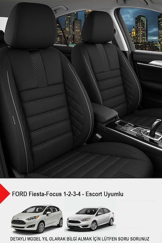 Oniks Füme Oto Koltuk Kılıfı Ford Focus-fiesta-escort Uyumlu Siyah