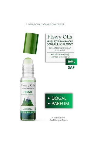 Flowy Oils Fresh Doğal Karışım Masaj Yağı Roll-On 10 ML