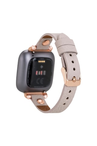 Bouletta Fitbit Versa Deri Kordon Ferro Rose Gold Troklu Gri (443084240)