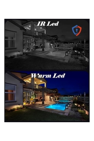 1 Kameralı Ip Set - Yapay Zeka Özellikli Gece Renkli Gösteren Sesli 6 Warm Ledli 4k Fullhd Ip Güvenlik Kamerası Seti 4386ws