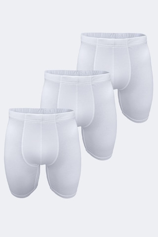 Malabadi Erkek Beyaz 3 Lü Paket Uzun Paçalı Modal Boxer 3m018 Beyaz