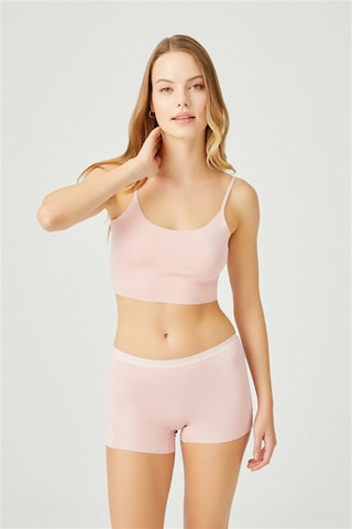 Basic Lazer Kesim Dikişsiz Kadın Boxer Külot 5'li Paket Renkli-1 Çok Renkli