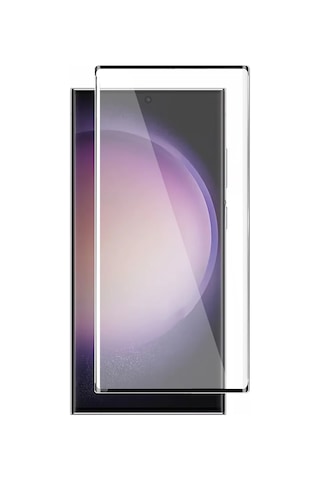 Samsung Uyumlu Galaxy S23 Ultra 3D Curved Tam Kaplayan Kavis Cam AL3282