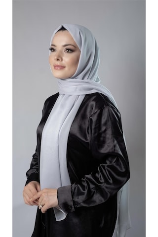 Hürrem Bone Taş Düz Klasik Şal Şifon Kumaş Janjan Abiye 202108 46 Taş