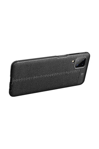Samsung Uyumlu Galaxy A12 Kılıf Zore Niss Silikon Kapak-Siyah