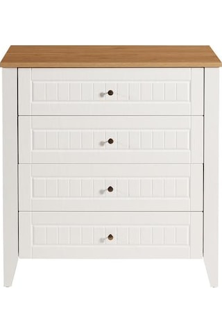 Just Home Mona Şifonyer - Beyaz / Sepet Beyaz / Sepet