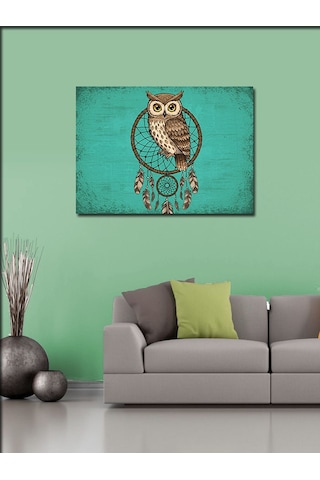 Kanvas Tablo Baykuş Ve Rüya Kapanı 50cmx70cm