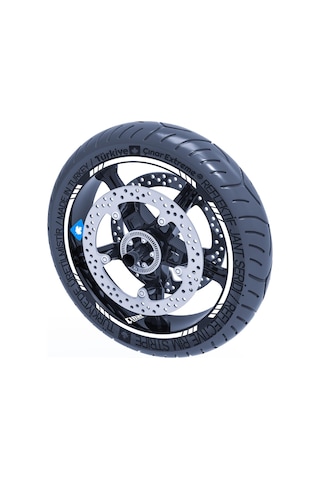 Floresan Beyaz 4 Parçalı Kesikli Jant Şeridi Sticker Çınar Extreme