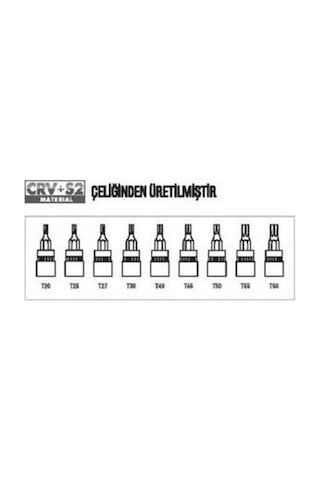 Bay-tec 9 Adet 1/2 Torx Lokma Takımı Seti (erkek) Mk-2740