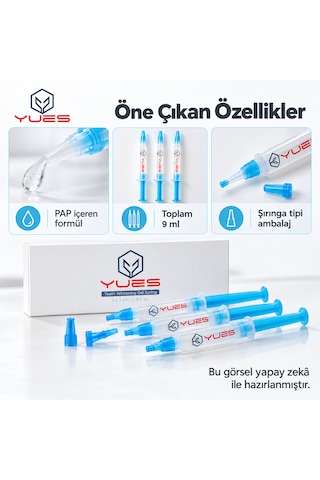 Yues Pap Diş Beyazlatma Jeli 3 X 3 Ml Şırınga Seti Gs-002s3