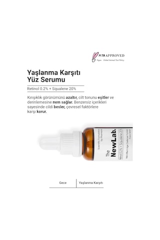 The NewLab Ve   Cilt Yenileyici Retinol Serum 30 Ml (Retinol 0.2% Squalene 20%)