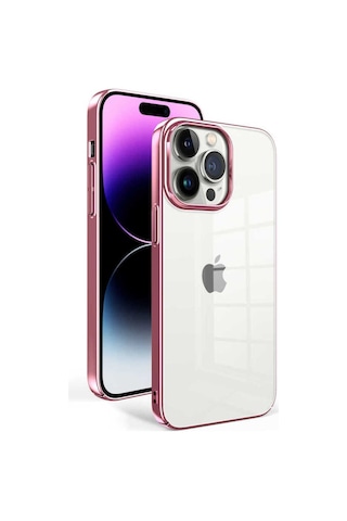 Apple Uyumlu iPhone 14 Pro Max Kılıf Zore Sun Kapak Rose Gold