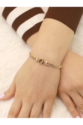 O Harfli Gurmet Bileklik-künye Altın