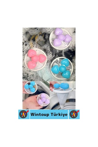 Çamaşır Makinesi Temizlenebilir Tekrar Kullanılabilir Yüzen Tüy Toz Kıl Saç Toplayıcı Filtre 6 Adet Çok Renkli