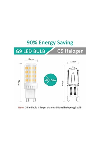 Enerji Veren 5w Led G9 Ampuller 40w/50w Halojen Eşdeğeri 4000k Nötr Beyaz 450lm Ac 220v B