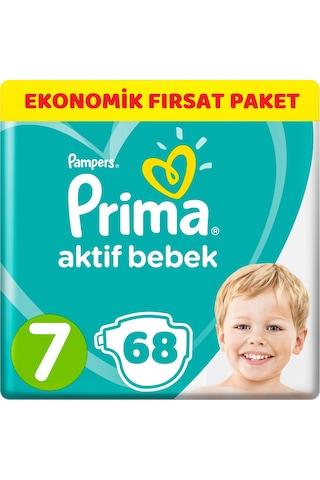 Prima Bebek Bezi Beden:7 (15+Kg) XX Large 68 Adet Ekonomik Fırsat