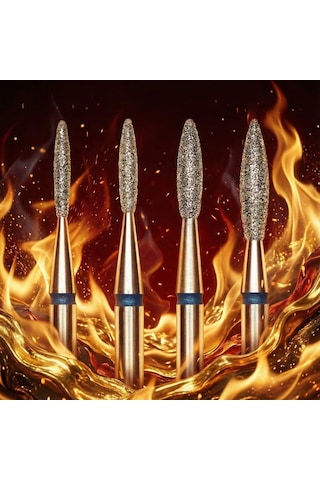 Elmas Sivri Alev Freze Mavi Çap 1,4mm