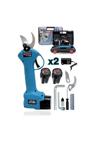 9907 Şarjlı Dal Budama Makası 30mm Kesme Çapı Yedek Bıçaklı