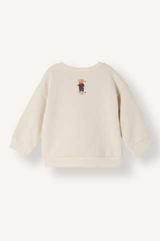 Defacto Oversize Bisiklet Yaka Ayıcık Baskılı İçi Yumuşak Tüylü Kalın Sweatshirt Erkek Bebek I3309a526wnbg734 Bej-bg734