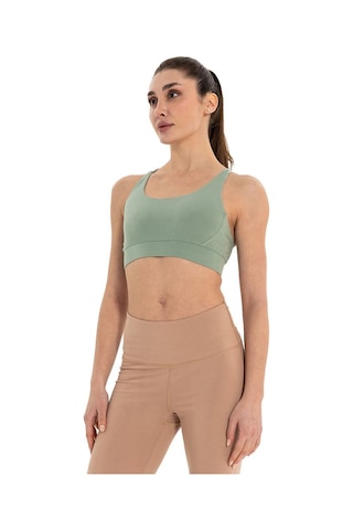 Inguz Çift Askılı Sırtı Çapraz Yoga Büstiyer Açık Yeşil