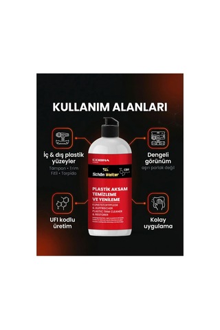 Araç Oto Plastik Aksam Temizleme Ve Yenileme Jeli 500ml Cobra