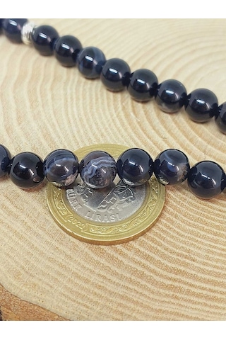 Akik Taşı Tesbih 33lük 8mm 51330 Siyah