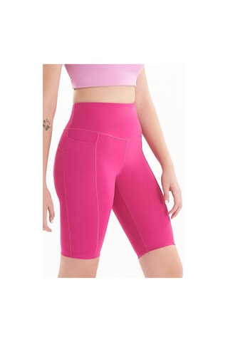 Josejuan Kadın Toparlayıcı Yüksek Bel Cep Detaylı Spor Biker Tayt 7108-fuşya Fuşya
