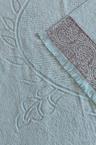 Püsküllü & Bordürlü Banyo Havlusu - Bambu & Ekstra Yumuşak Mint Yeşili