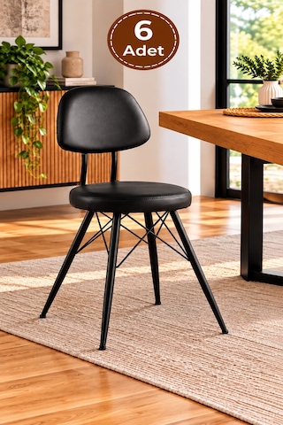 6 Adet Ece Metal Sandalye Cafe,restaurant,mutfak,salon,yemek Odası Sandalyesi Siyah 6 Adet Ece Metal Sandalye Cafe,restaurant,mutfak,salon,yemek Odası Sandalyesi Siyah