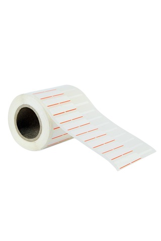 Aysan Etiket Boş Yapışkanlı Kuyumcu Yüzük Kırmızı Çizgili Barkod Etiketi 72mm X 10mm 1